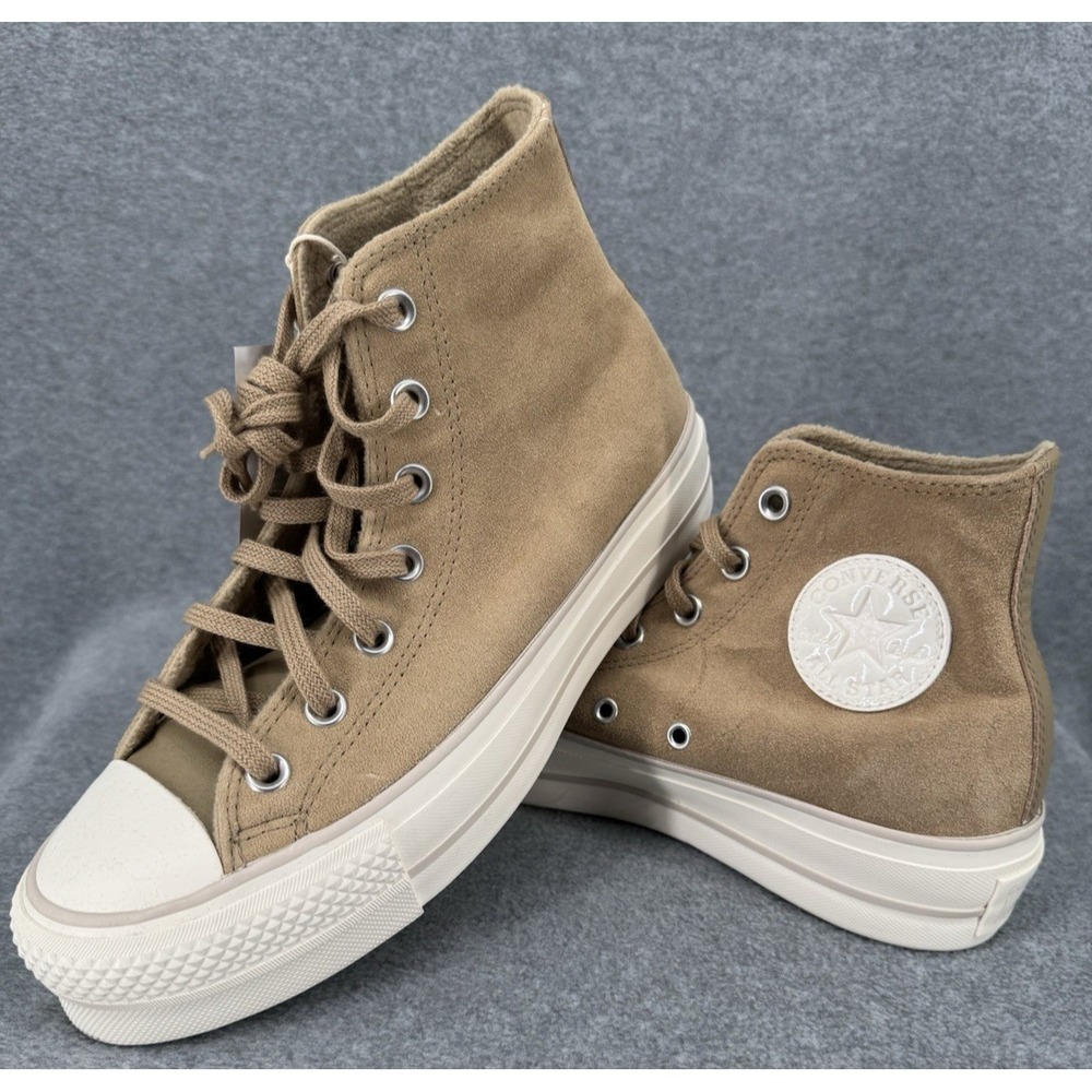 Converse Chuck Taylor‎ All Star Lift Hi Suede Malt Egret Platform Sneakers Women